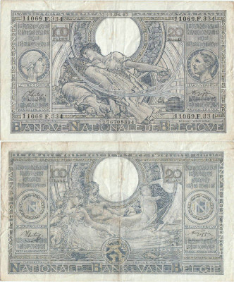 1943 (11 VI), 100 francs (P-107a.29) - Belgia foto