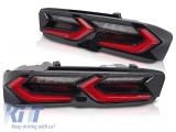 Set de stopuri LED de tuning potrivit pentru Chevrolet Camaro 2019-2023, cu semnalizator dinamic, baza negru-rosie, stanga si dreapta Performance Auto