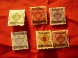 Serie mica Wurtemberg 1920 supratipar , Wurtemberg . 6 val. sarniera