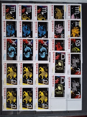 Romania MNH 2001 / 2002 - Semnele zodiacului I + II - LP 1574 X6 + LP 1576 X6 foto