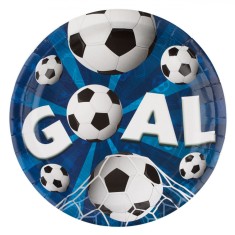 Farfurii Carton, Model Fotbal, Set 10 Bucăți, Diametru 18cm, Multicolor