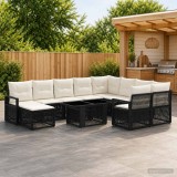 Cumpara ieftin Set de canapele pentru gradina 11 buc. Negru si Alb crem