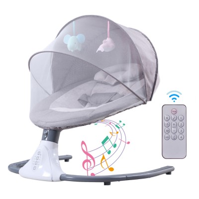 Leagan Electric Multifunctional Pentru Bebelusi, VisionHub&amp;reg;, Conexiune Bluetooth, Telecomanda, Reglabil cu 4 viteze, Jucarii si Melodii, Balansoar Cop foto