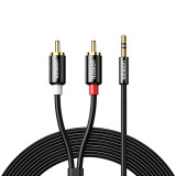 Cablu Ugreen Cablu Audio Mini Jack 3,5 Mm - 2RCA 5m Negru (AV116) 10591-UGREEN
