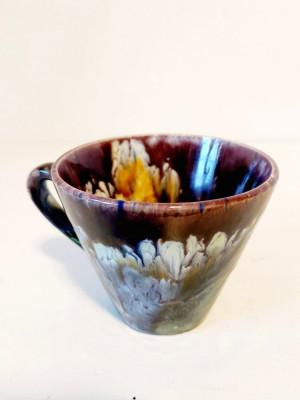 Ceasca cafea / ceai ceramica, studio pottery, lucrata manual, 7cm inaltime foto