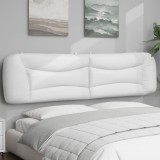 vidaXL Pernă pentru tăblie pat, alb, 200 cm, piele artificială