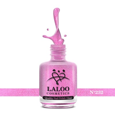 No.232 Fuchsia glitter| Weekly Nail Polish 15ml foto