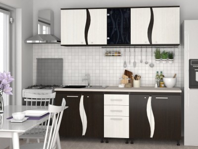 Bucatarie CIP3S - C1 Wenge + Alb Hacienda foto
