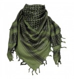 Shemagh negru olive esarfa arab, 115 x 110 cm, 100% bumbac MFH