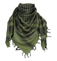 Shemagh negru olive esarfa arab, 115 x 110 cm, 100% bumbac MFH