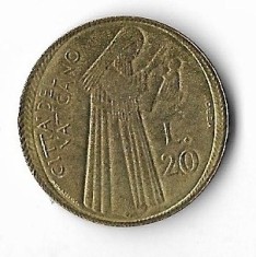 Moneda 20 lire 1975 - Vatican