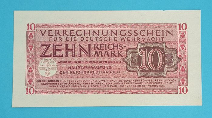 Germania 10 Reichsmark 1944 &#039;Deutsche Wehrmacht&#039;