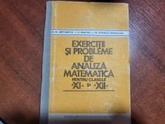 Exercitii si probleme de analiza matematica pentru clasele aXI a si a XII a-D.M.Batinetu,I.V.Maftei