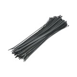 Faseta colier din plastic negru 3.5x300 mm, set 100 bucati Longroad