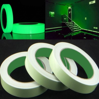 Banda fosforescenta autoadeziva, rola 25 m lungime, lumineaza verde - 1 cm foto
