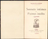 C1338 Fran&ccedil;ois Copp&eacute;e, Sonnets intims et Poemes inedits (1862-1908), 1911