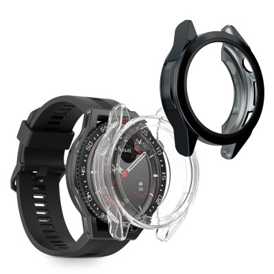 Set 2 Huse Kwmobile pentru Huawei GT3 SE, Negru/Transparent, Silicon, KWM000024YG002C foto