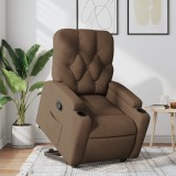 vidaXL Fotoliu rabatabil cu ridicare pe verticală, maro, textil 3204714