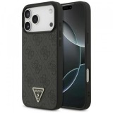 Husa MagSafe pentru Apple iPhone 18 Pro Max / 17 Pro Max, Guess, 4G Triangle Strass, Neagra