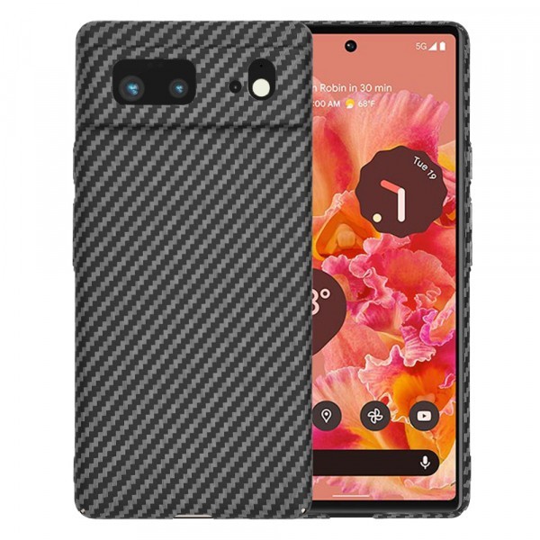 Husa pentru Google Pixel 6, Techsuit, Carbonite FiberShell, Neagra