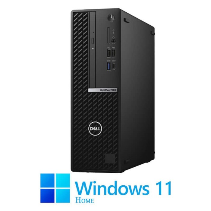 Calculator Dell OptiPlex 7080 SFF, Hexa Core i5-10500, 16GB DDR4, SSD, Win 11 Home