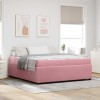 VidaXL Cadru de pat cu saltea cu saltea Roz 180 x 200 cm Catifea 3398430