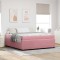 vidaXL Cadru de pat cu saltea cu saltea Roz 180 x 200 cm Catifea 3398430