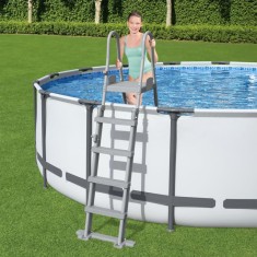 Bestway Scară de siguranță piscină cu 4 trepte Flowclear, 132 cm foto