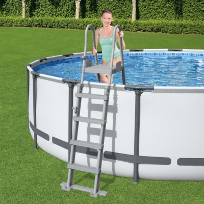Bestway Scara de siguranta piscina cu 4 trepte Flowclear, 132 cm GartenMobel Dekor foto