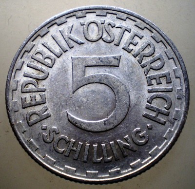 7.255 AUSTRIA 5 SCHILLING 1952 foto