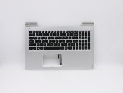 Carcasa superioara cu tastatura palmrest Laptop, Lenovo, IdeaPad 700-15ISK Type 80RU, iluminata, argintie, layout US foto