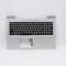 Carcasa superioara cu tastatura palmrest Laptop, Lenovo, IdeaPad 700-15ISK Type 80RU, iluminata, argintie, layout US