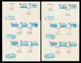 1962 Romania - 6 FDC Sporturi nautice (dt + ndt), LP 538 &amp; 538 a, Romania de la 1950, Sport