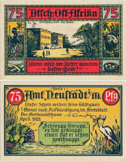 1922 (IV), 75 pfennig - Africa de Est Germana stare aUNC! foto