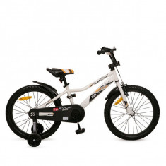 Bicicleta pentru copii cu roti ajutatoare Byox Prince White 20 inch foto
