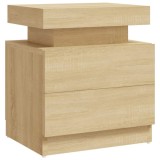 Cumpara ieftin Noptiera, stejar sonoma, 45x35x52 cm, lemn prelucrat