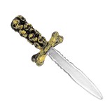 Cutit de jucarie cu model Craniu, 30 cm, plastic, ATU-084908, Oem