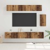 VidaXL Set comodă TV 6 pcs Lemn vechi 100 x 30 x 30 cm Lemn compozit