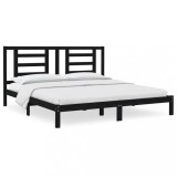 Cumpara ieftin Cadru de pat, negru, 200x200 cm, lemn masiv de pin