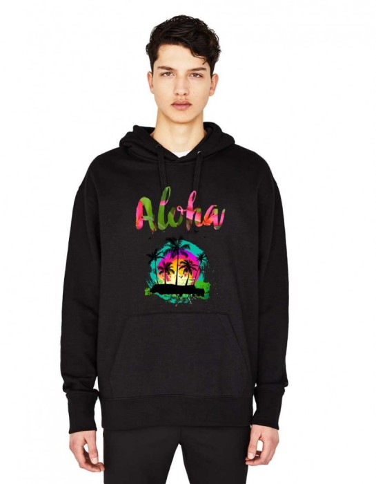 Hanorac Barbati Negru - Aloha Exotic - L