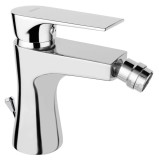 Baterie Bideu Stativa Ferro Square BAQ6, Cartus Ceramic, Ventil Metalic, Racord Flexibil, Crom