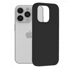 Husa iPhone 14 Pro Negru Slim Mat cu Microfibra SoftEdge