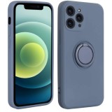 Husa protectie flippy compatibila cu samsung galaxy a71 liquid silicone ring cu suport rotativ albastru deschis