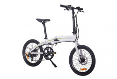 Bicicleta electrica cadru aluminiu Pliabila motor 250W Baterii 36V 7,8Ah Li-ion ZT-74 FOLDING LITHIUM ALB foto