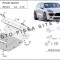 Scut metalic motor Porsche Cayenne fabricat in perioada 2002 - 2010 APS-27,190