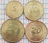 Set 4 monede Peru 5, 10, 20, 50 centimos 1985 - 1988 km 292-295 UNC - A035, America Centrala si de Sud