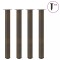 vidaXL Picioare de masă de bar, 4 buc., oțel natural, 90-92 cm 4012475