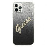 Cumpara ieftin Husa Cover Guess Silicone pentru iPhone 12/12 Pro Vintage Glitter GUHCP12MPCUGLSBK Silver