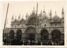 C1132 Fotografie romaneasca bazilica San Marco Venetia 1938 foto