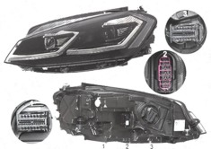 Far Volkswagen Golf 7 (5k), 03.2017-, fata, Stanga, cu dynamic cu lumini de curbe; cu static cu lumini de curbe; cu LED daytime running light; LED; e